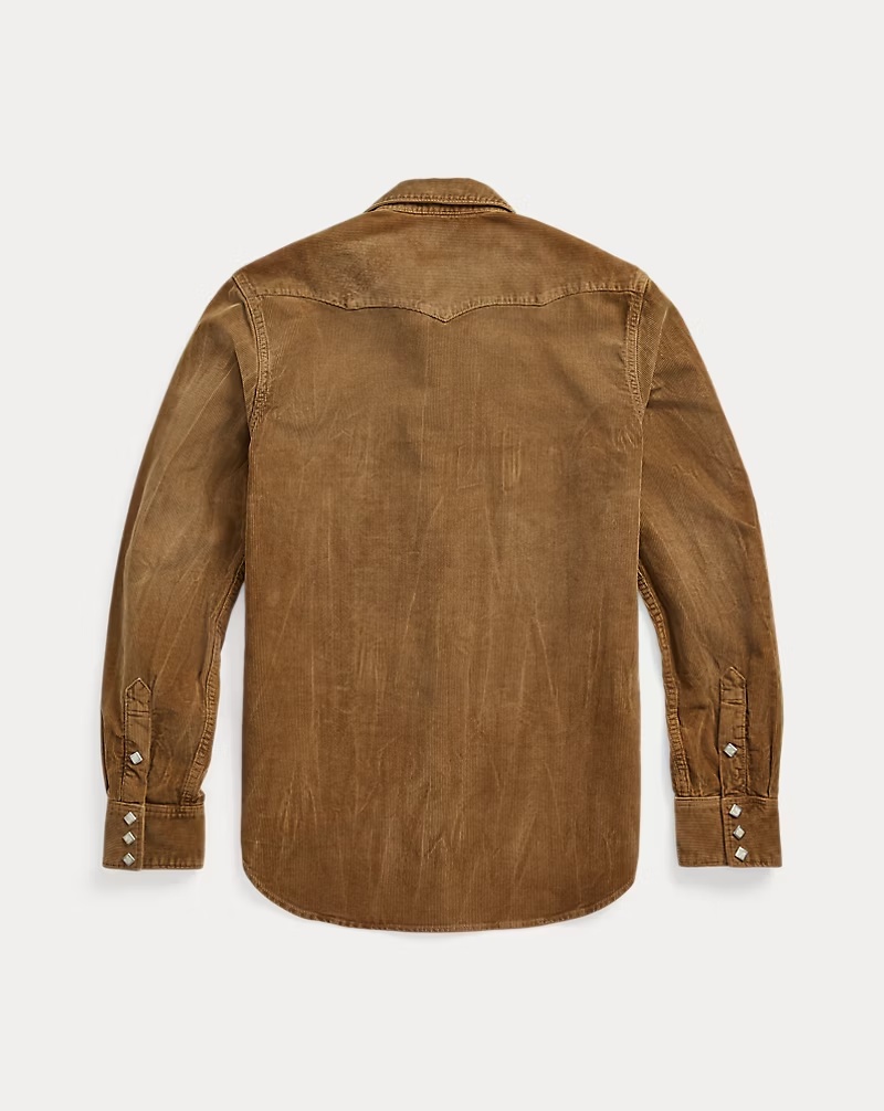 Slim Fit Corduroy Western Shirt