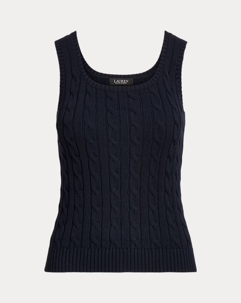 Cable-Knit Sleeveless Sweater