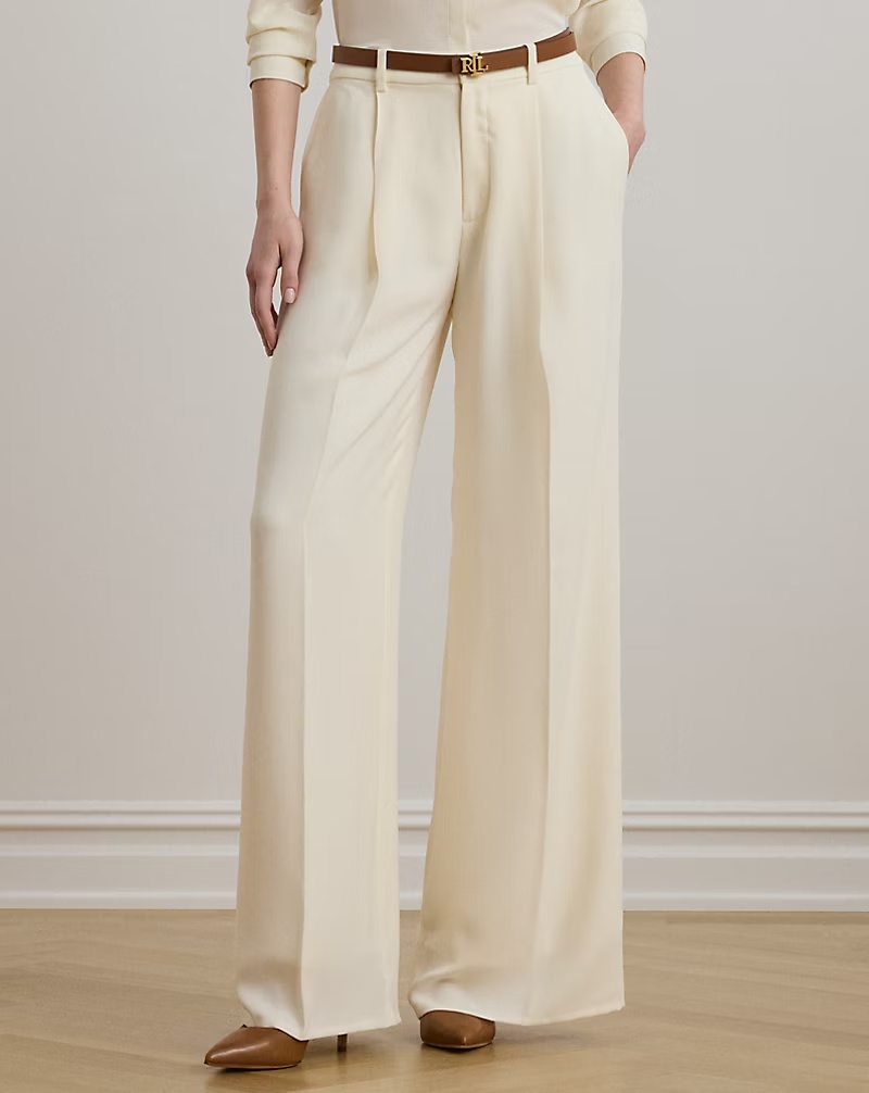 Double-Faced Georgette Wide-Leg Pant