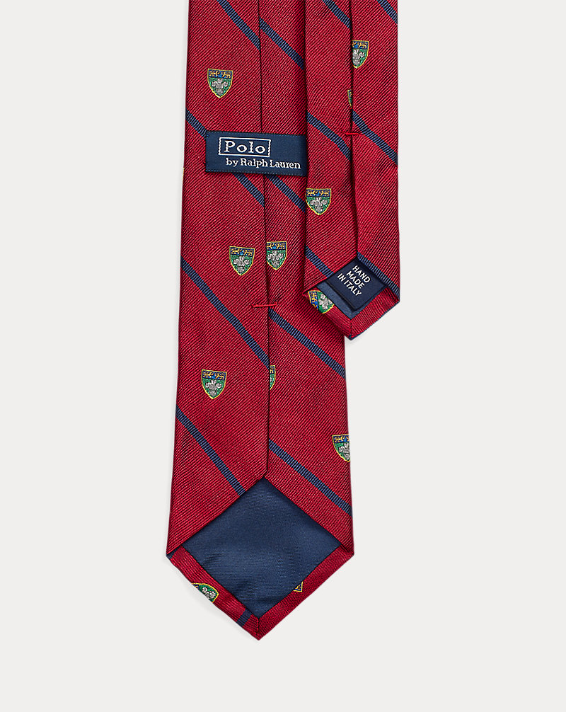 Striped Silk Repp Narrow Club Tie