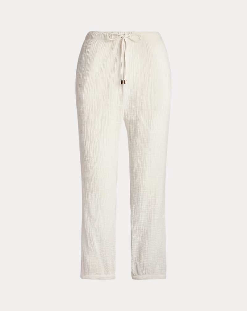 Cotton Gauze Drawcord Pant Cover-Up