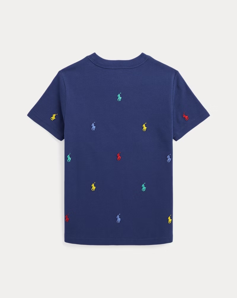 Polo Pony Cotton Mesh Tee