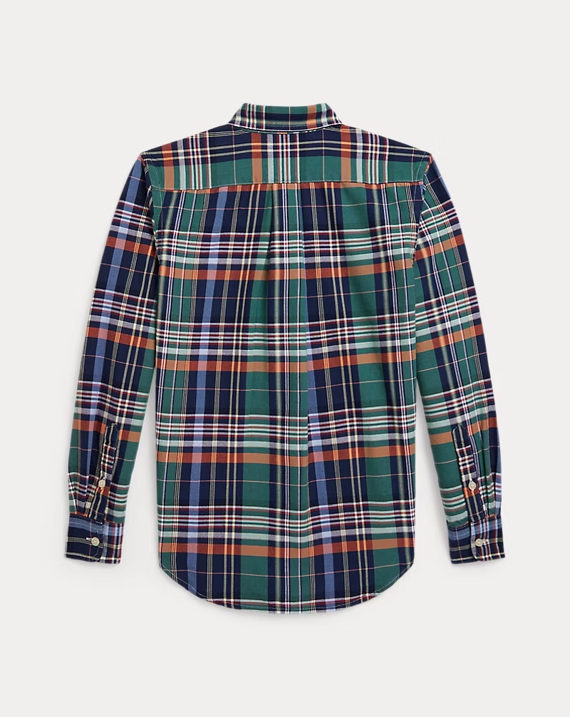 Plaid Cotton Oxford Shirt