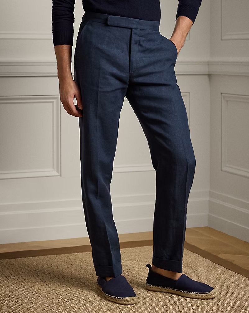 Gregory Hand-Tailored Linen Trouser