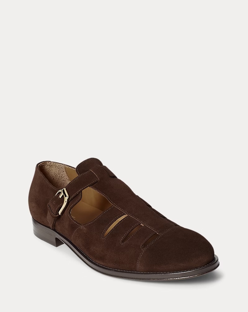 Calf-Suede Fisherman Sandal