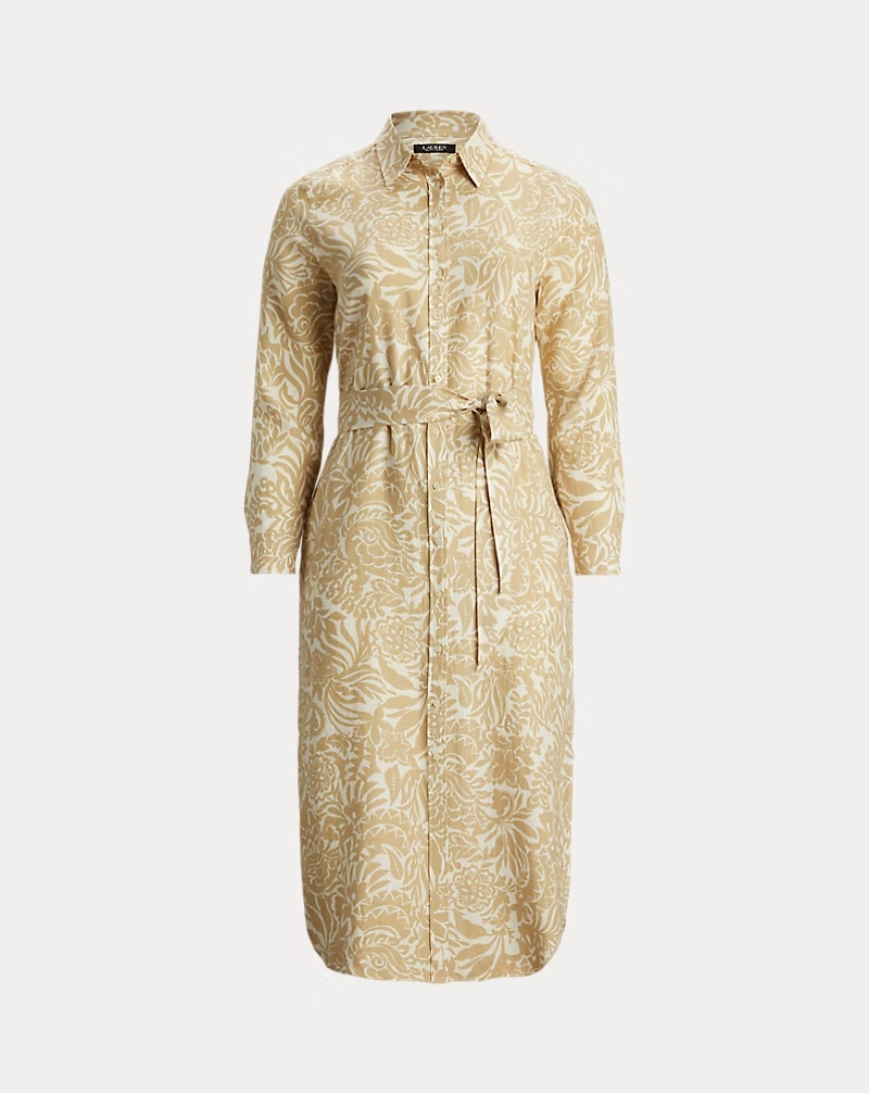 Floral Linen Shirtdress