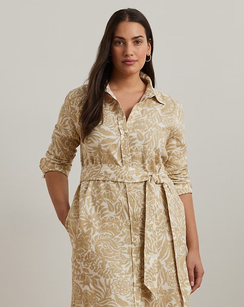 Floral Linen Shirtdress