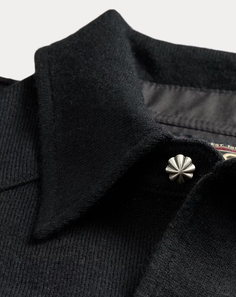 Wool-Cashmere Western Shirt Sweater
