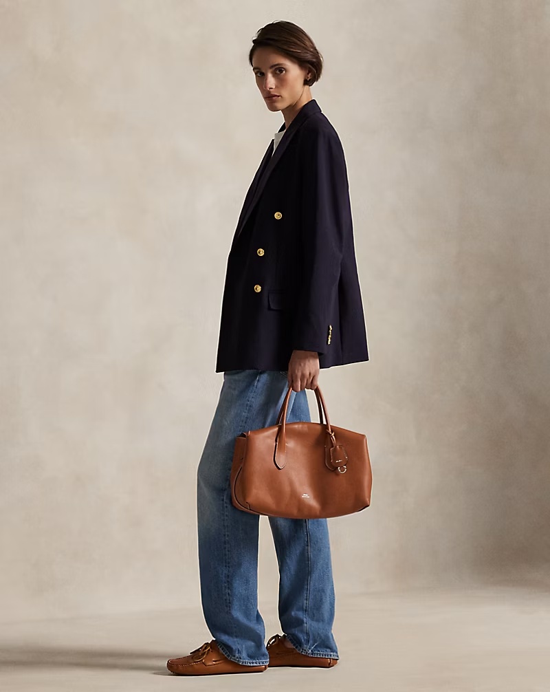 Double-Breasted Stretch Wool Blazer