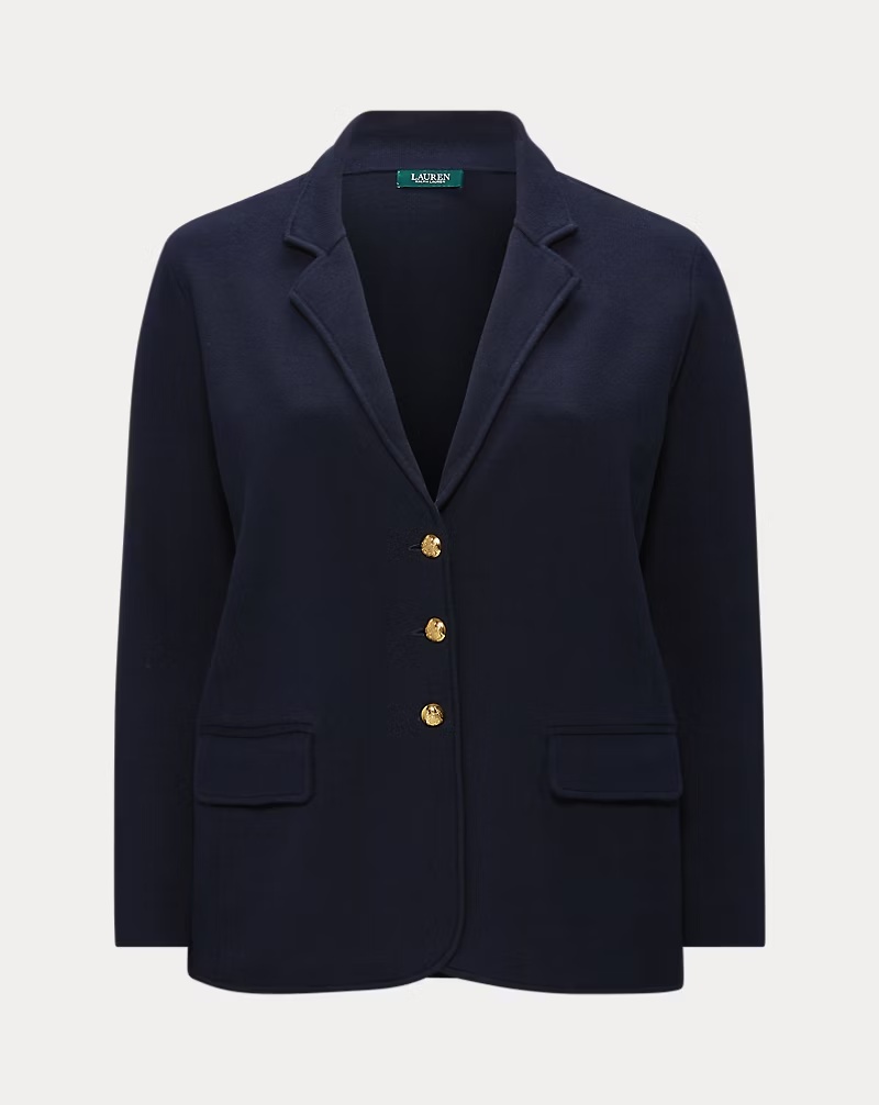Cotton-Blend Sweater Blazer