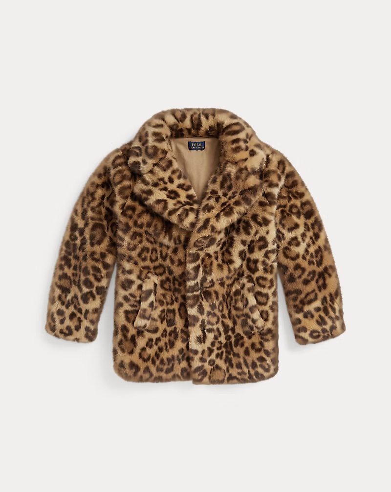 Leopard-Print Teddy Fleece Jacket