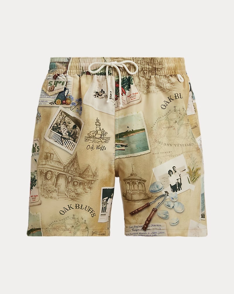 The Oak Bluffs Diary-Print Swim Trunk