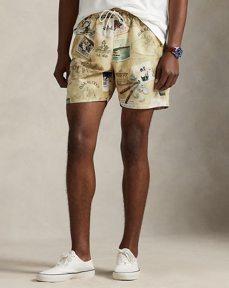 The Oak Bluffs Diary-Print Swim Trunk
