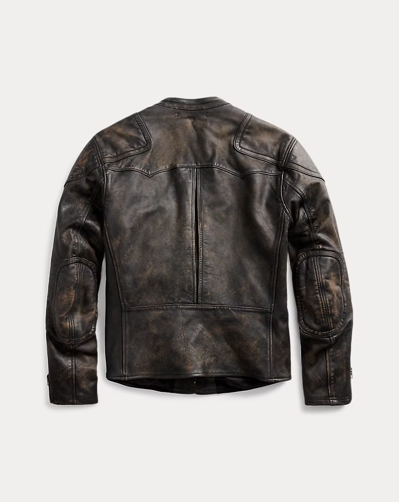 Slim Fit Leather Moto Jacket