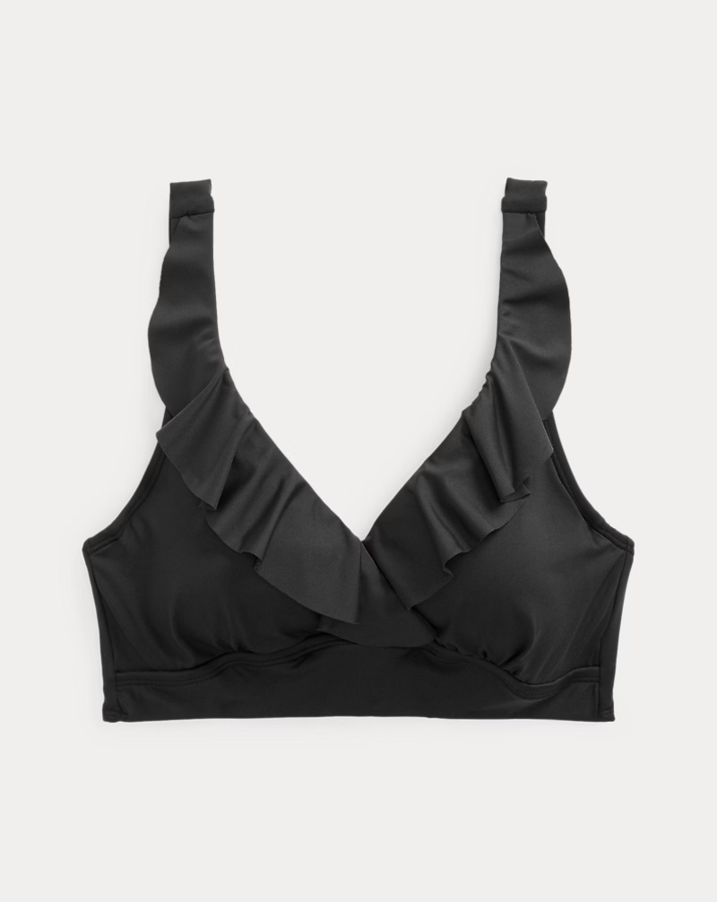 Ruffle-Trim V-Neck Bikini Top