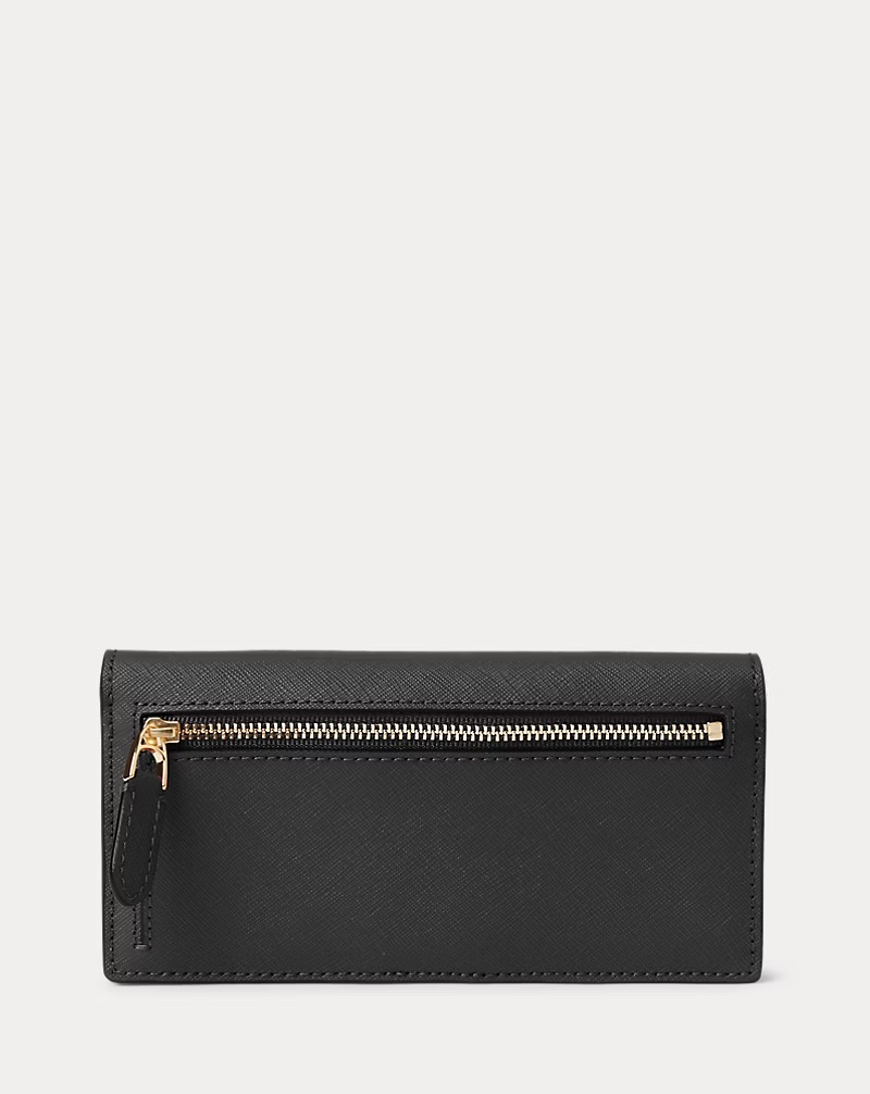 Crosshatch Leather Slim Wallet