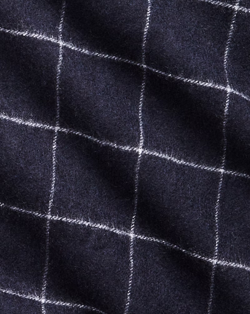 Windowpane Cashmere Scarf