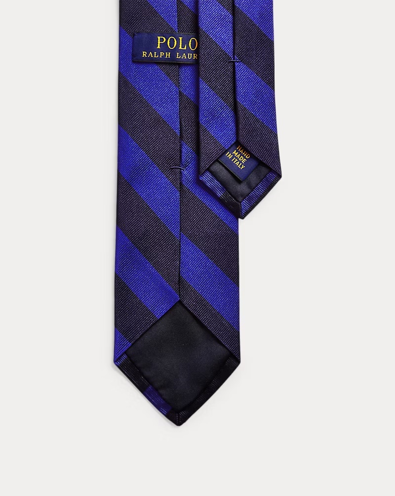 Striped Silk Repp Narrow Tie