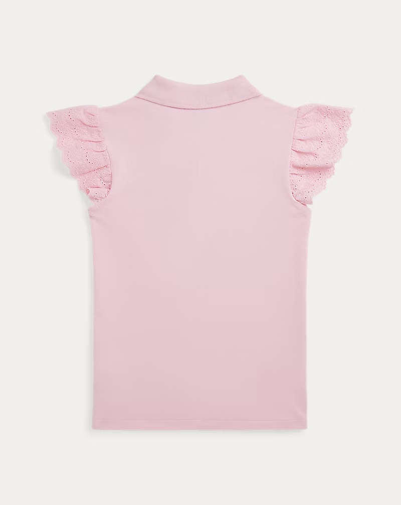 Eyelet Stretch Mesh Polo Shirt