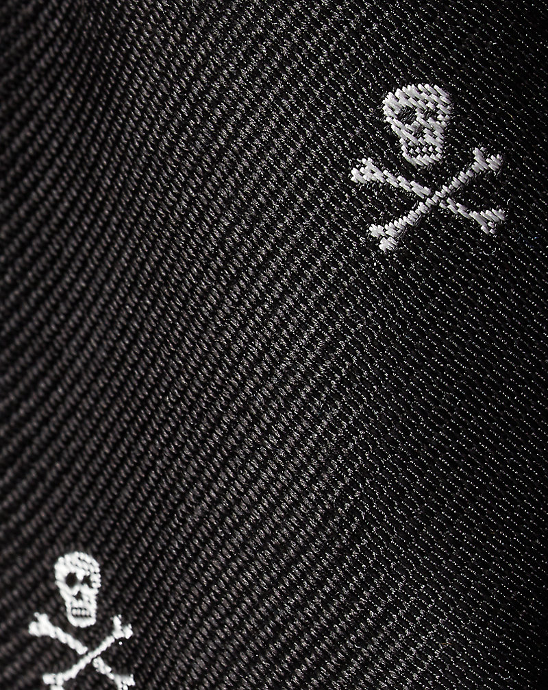 Skull-and-Bones Silk Bow Tie